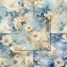 Load image into Gallery viewer, Blue Ephemera Seamless Digital Papers