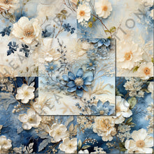 Load image into Gallery viewer, Blue Ephemera Seamless Digital Papers