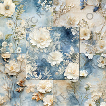 Load image into Gallery viewer, Blue Ephemera Seamless Digital Papers