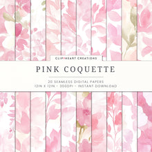 Load image into Gallery viewer, Pink Coquette Digital Paper Pack