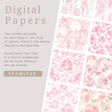 Load image into Gallery viewer, Pink Coquette Digital Paper Pack