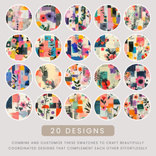 Load image into Gallery viewer, Abstract Scrapbook Seamless Digital Papers