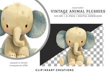 Load image into Gallery viewer, Watercolor Animal Plushies Clip Art