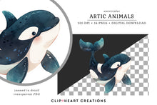 Load image into Gallery viewer, Artic Animals Clipart Collection