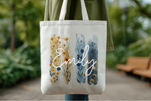 Load image into Gallery viewer, Blue & Yellow Floral Brush Strokes