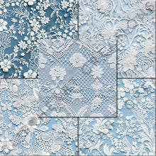 Load image into Gallery viewer, Blue Lace Seamless Digital Papers