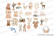 Load image into Gallery viewer, Boho Doodle Baby Clipart Collection