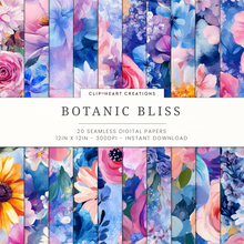 Load image into Gallery viewer, Botanic Blooms Seamless Digital Papers