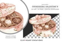 Load image into Gallery viewer, Chinoiserie Valentines Clip Art