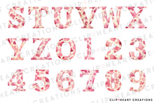 Load image into Gallery viewer, Pink Cowhide Alphabet Clipart