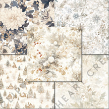 Load image into Gallery viewer, Watercolor Cream Winter Seamless Digital Papers