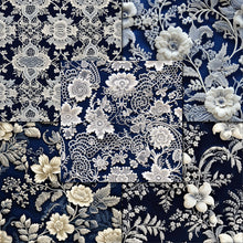 Load image into Gallery viewer, Navy Lace Seamless Digital Papers