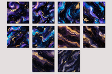 Load image into Gallery viewer, Dark Nebula Seamless Digital Papers