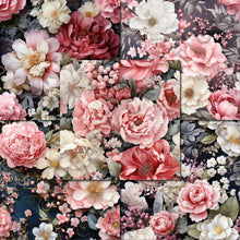 Load image into Gallery viewer, Romantic Floral Ephemera Seamless Digital Papers