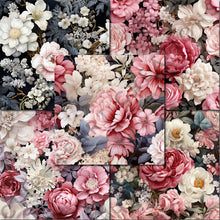 Load image into Gallery viewer, Romantic Floral Ephemera Seamless Digital Papers