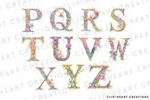Load image into Gallery viewer, Watercolor Fairy Alphabet Clipart