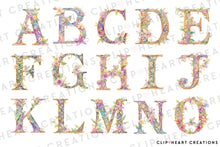 Load image into Gallery viewer, Watercolor Fairy Alphabet Clipart