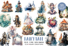 Load image into Gallery viewer, Fairytale Watercolor Clipart Set