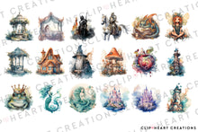 Load image into Gallery viewer, Fairytale Watercolor Clipart Set