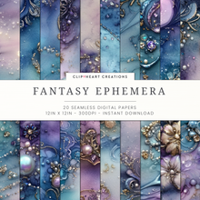 Load image into Gallery viewer, Fantasy Ephemera Digital Papers