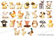 Load image into Gallery viewer, Farm Animals Clipart Collection