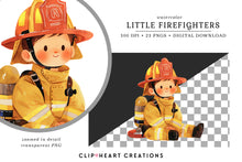 Load image into Gallery viewer, Little Firefighters Clipart Collection