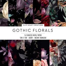 Load image into Gallery viewer, Gothic Florals Digital Papers