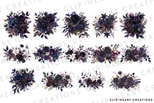 Load image into Gallery viewer, Watercolor Gothic Florals Clip Art