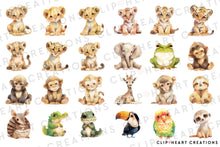 Load image into Gallery viewer, Jungle Babies Clipart Collection