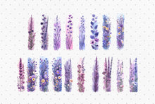 Load image into Gallery viewer, Purple Floral Brush Strokes