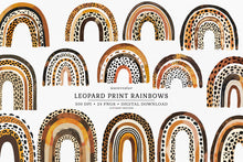 Load image into Gallery viewer, Watercolor Leopard Print Rainbows