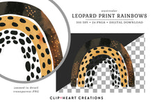 Load image into Gallery viewer, Watercolor Leopard Print Rainbows