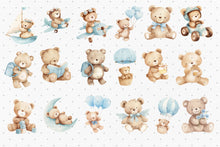 Load image into Gallery viewer, Little Blue Bear Clipart