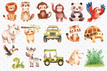 Load image into Gallery viewer, Little Safari Animals Clipart