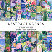 Load image into Gallery viewer, Abstract Golf Scenes Seamless Digital Papers