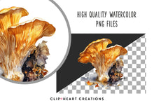 Load image into Gallery viewer, Mushroom Watercolor Clipart Set