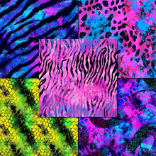 Load image into Gallery viewer, Neon Animal Print Seamless Digital Papers