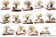 Load image into Gallery viewer, Notes + Wildflowers Clipart Collection