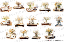 Load image into Gallery viewer, Notes + Wildflowers Clipart Collection