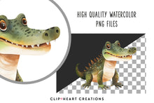 Load image into Gallery viewer, On Safari Cute Animal Watercolor Clipart