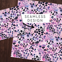 Load image into Gallery viewer, Watercolor Pastel Leopard Print Seamless Digital Papers