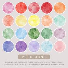 Load image into Gallery viewer, Pastel Watercolors Digital Paper Pack
