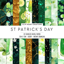 Load image into Gallery viewer, St Patrick's Day Digital Papers