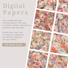 Load image into Gallery viewer, Pink Florals Digital Paper Pack