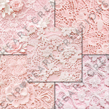 Load image into Gallery viewer, Pink Lace Seamless Digital Papers