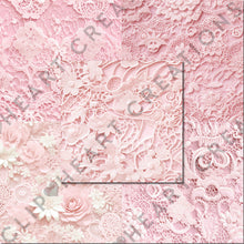 Load image into Gallery viewer, Pink Lace Seamless Digital Papers