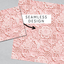 Load image into Gallery viewer, Pink Lace Seamless Digital Papers