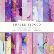 Load image into Gallery viewer, Purple Stucco Digital Papers