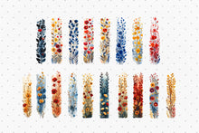 Load image into Gallery viewer, Red and Blue Floral Brush Strokes