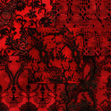Load image into Gallery viewer, Red & Black Lace Seamless Digital Papers